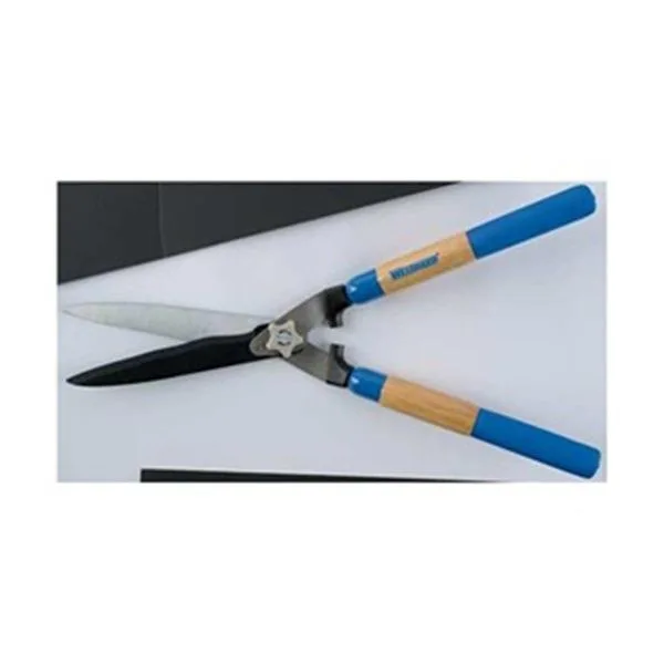 Westward hedge shear with ten inch blade and wooden handle