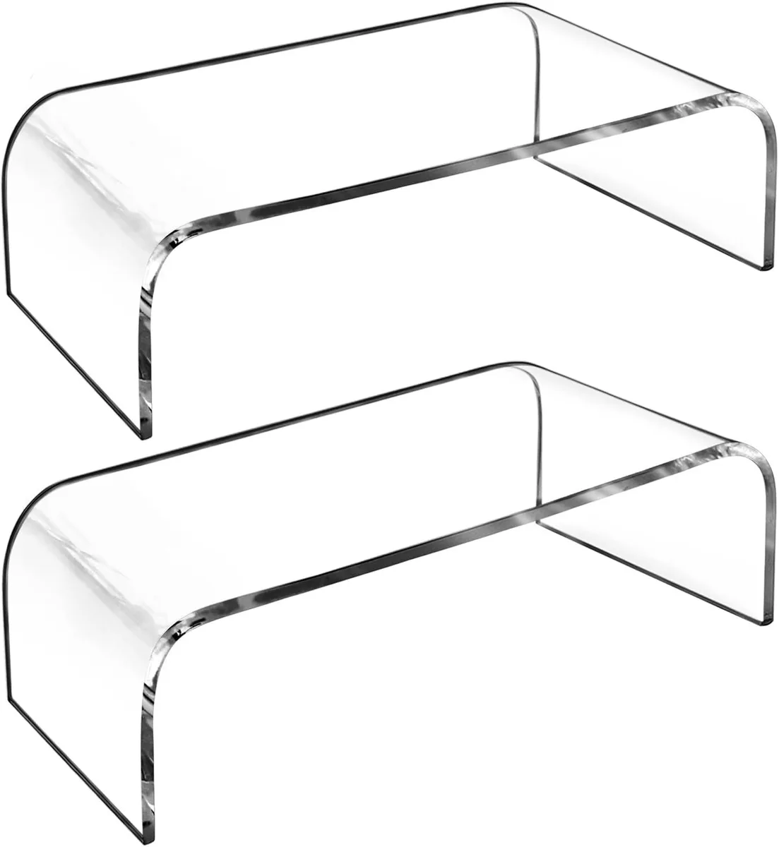 PISKEKAT PISKEKAT Acrylic Monitor Stand Clear 50 lb 2 Pack — product photo