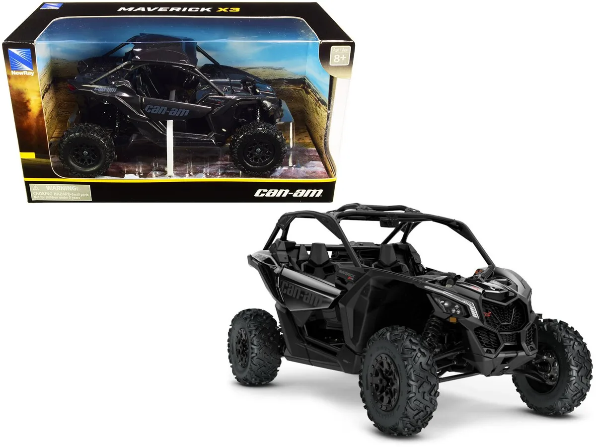 New Ray Toys New Ray Toys CAN-AM Maverick X3 ATV Triple Black 1/18 Diecast Model — product photo