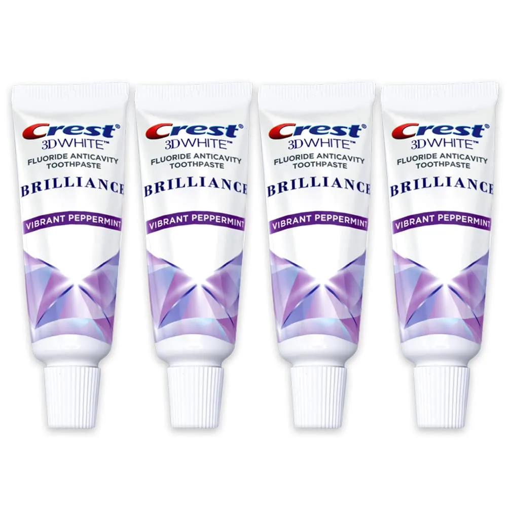 Crest 426230 3D White Brilliance Toothpaste Vibrant Peppermint 0.85 oz 24g Pack of 4 — product photo