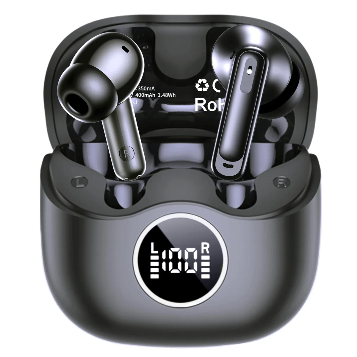  xinwld Air7 Pro In-Ear Earbuds Bluetooth 5.4 40H Black — product photo