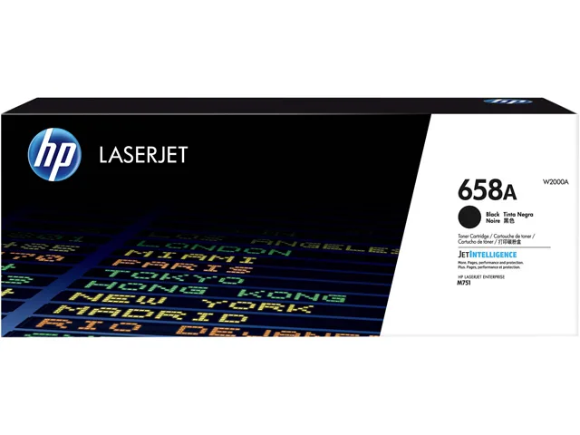 Black rectangular toner cartridge with HP branding