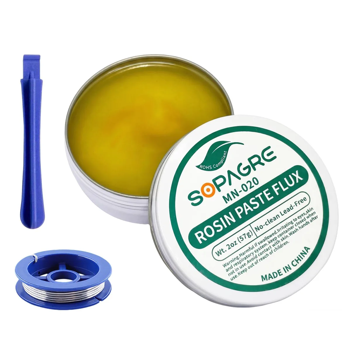  Rosin Paste Soldering Flux No-Clean Lead-Free 57g Jar — product photo