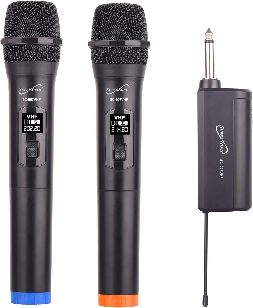 SUPERSONIC SUPERSONIC SC907 VHF Dual Channel Wireless Microphone System — product photo