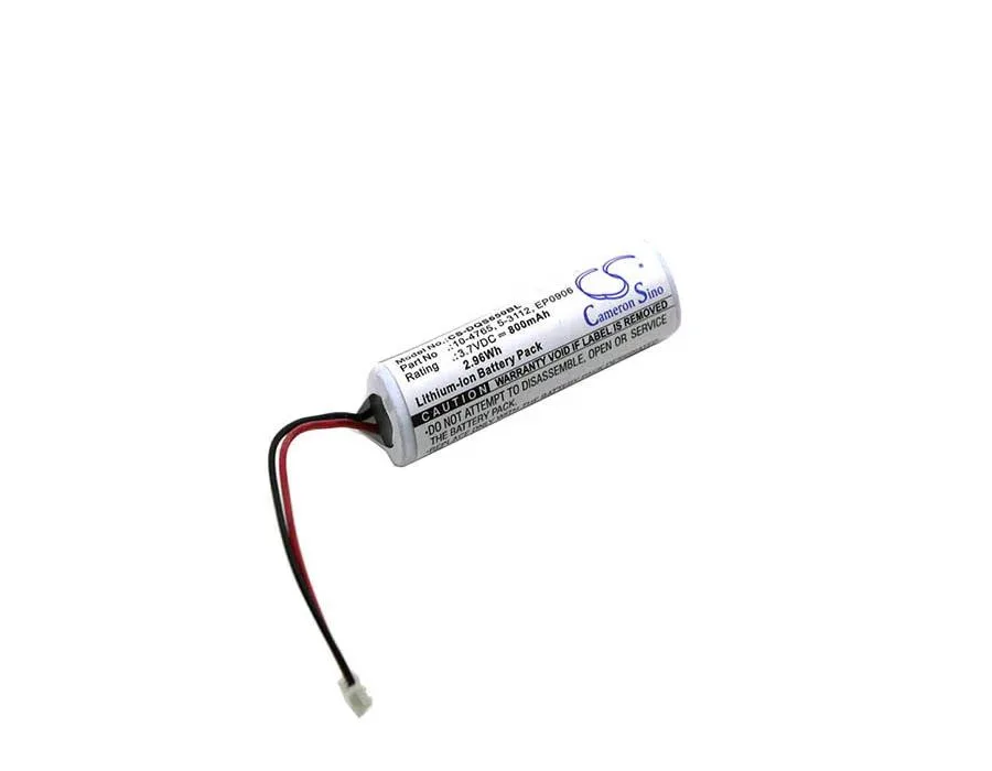 Cylindrical grey battery with gold contacts, 52.30 by 15.80 mm