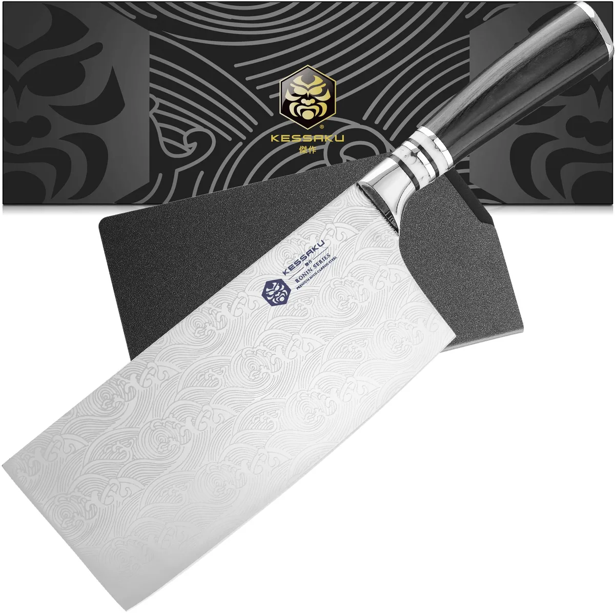 Kessaku Kessaku Ronin Series 7" Cleaver 7Cr17MoV Pakkawood — product photo
