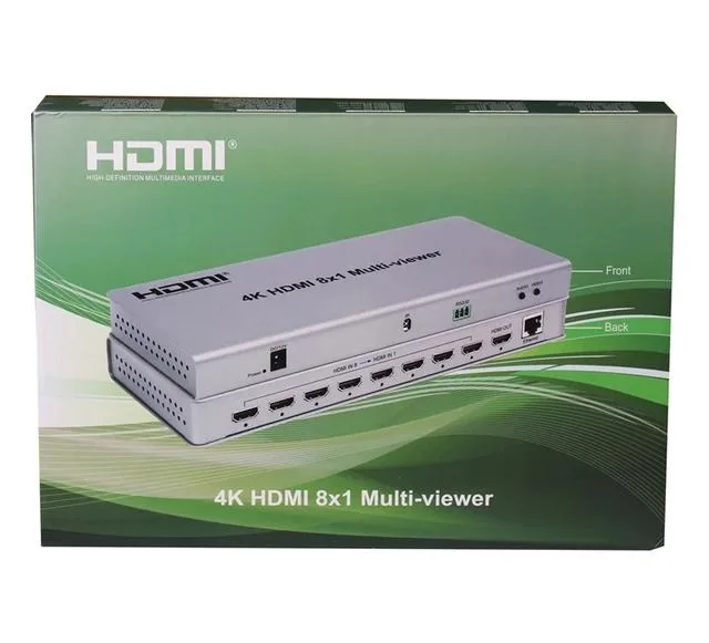 YINGHUA YINGHUA 4K HDMI 8x1 Multi-viewer KVM Switch (EU Plug) — product photo