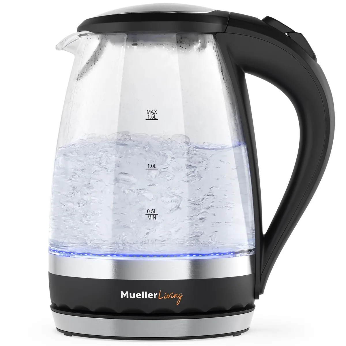  Mueller Glass Kettle 1.5L 1500W Clear Glass — product photo