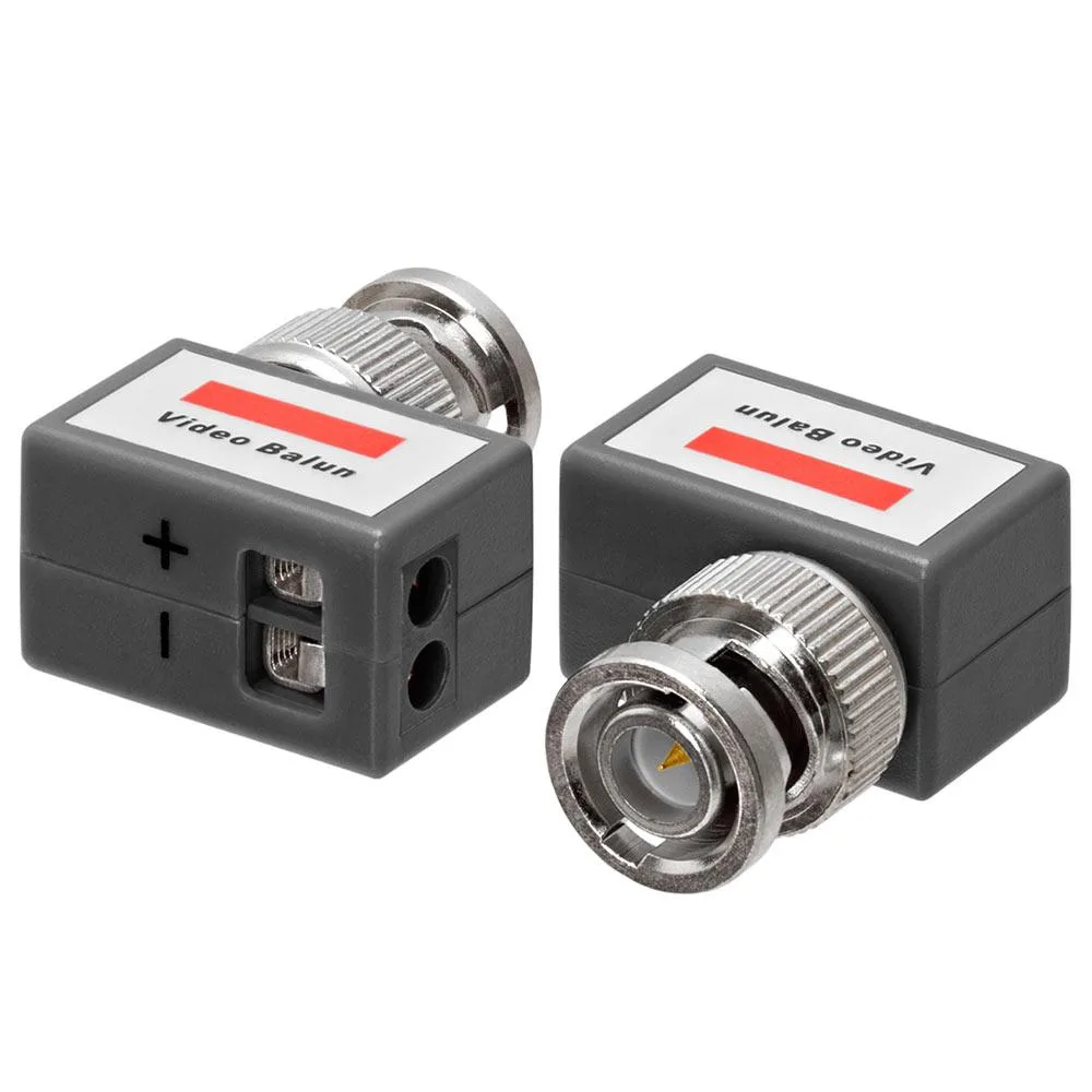 CMPLE CMPLE CCTV BNC Video Power Balun Transceiver to CAT5 Right Angle 2.5mm stereo cable — product photo