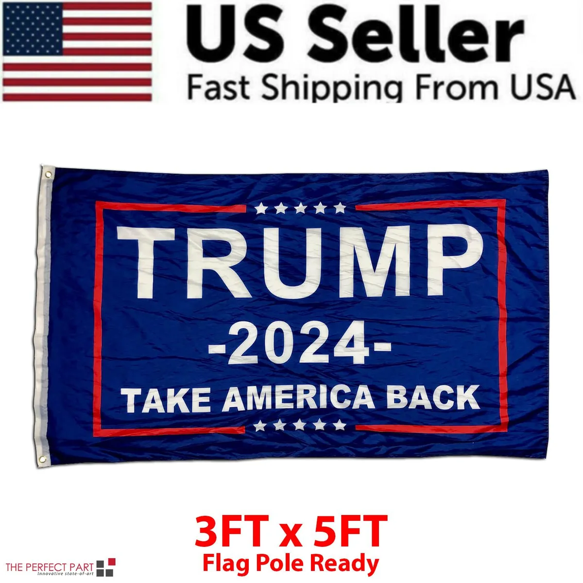 The Perfect Part The Perfect Part 2024 Trump Flag 3x5 ft #1 Blue — product photo