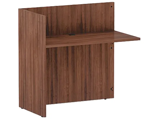 Alera Alera VA324424WA Reversible Reception Return 41.50" x 44.00" x 23.63" Modern Walnut office furniture — product photo
