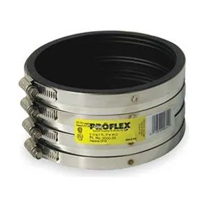 Black shielded coupling trap, cylindrical form, neoprene body with metal shield visible