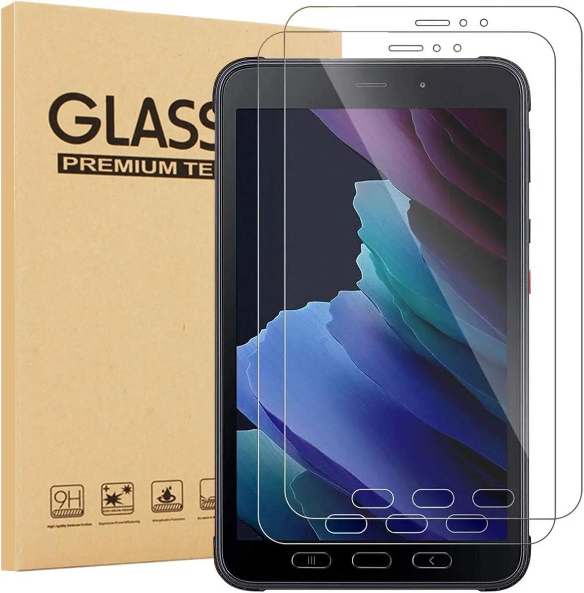 Werleo Werleo SM-T570/SM-T575/SM-T577 Tempered Glass Screen Protector 2-Pack accessory — product photo
