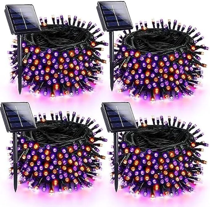 usbroway usbroway USB cable 180 ft 320 LED solar string lights orange purple 2023 — product photo