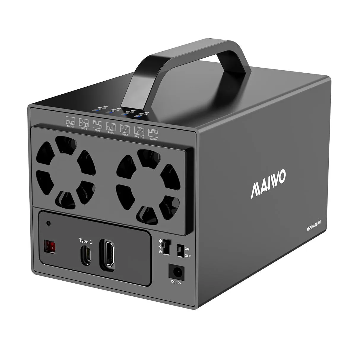 MAIWO MAIWO K35274D 4-Bay RAID Drive Enclosure 3.5" SATA USB 3.1 Type-C HDTV 64TB 78W — product photo