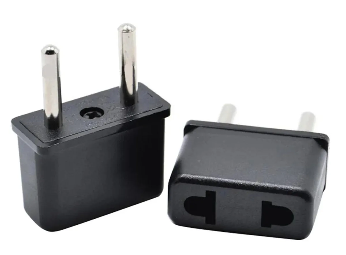 TeKit TeKit 5 Pack US to EU Plug Adapter 4.8mm Black — product photo
