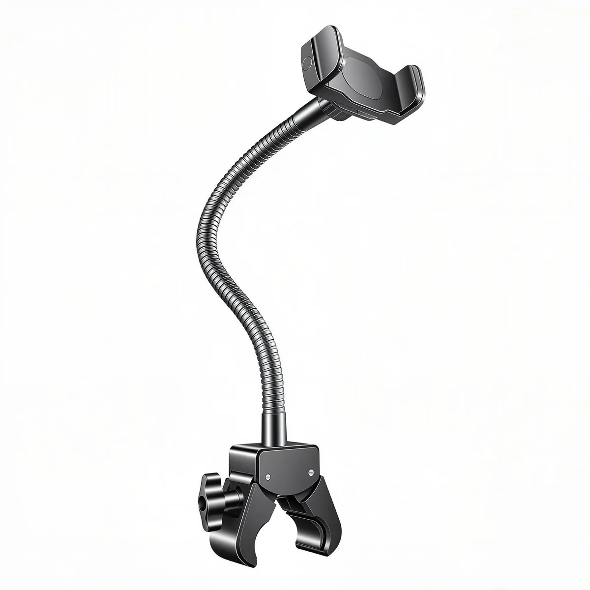  Angksorm KBC1417 phone mount 13-inch gooseneck clamp 0.47-1.8 pole 2.5-3.6 phone — product photo
