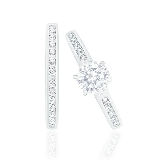 ORROUS &amp; CO ORROUS &amp; CO 18k White Gold Cubic Zirconia Ring Set 1.45 ct — product photo