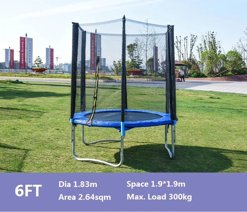 HNZXIB HNZXIB DBC-6FT 6 ft Outdoor Toy Trampoline with Net, 36 Springs, 300 kg, 2.3 m High — product photo