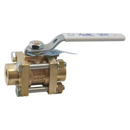 Bronze inline ball valve with threaded FNPT connections