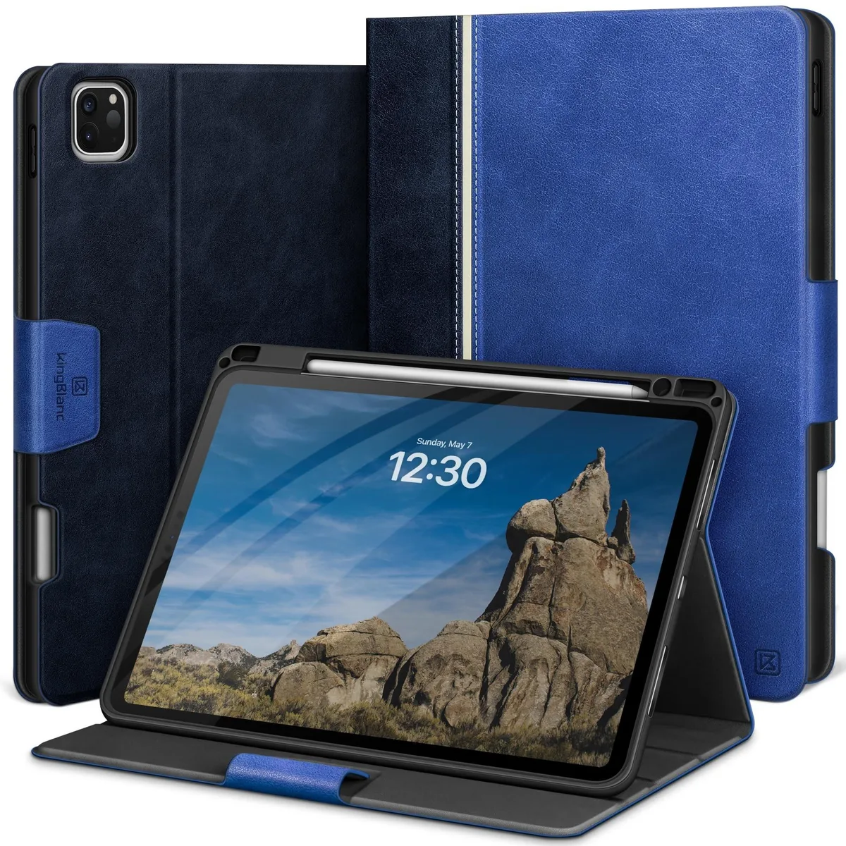 GSM Outdoors GSM Outdoors iPad Pro 11 inch M4 2024 M5 2025 Case Blue 2 in 1 accessory — product photo