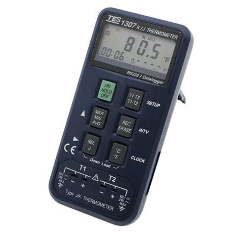 TES Electrical Electronic Corp. TES Electrical Electronic Corp. 1307 Datalogging K/J Thermometer -190~1333°C — product photo