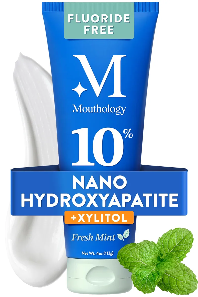 White 4oz toothpaste tube with mint branding