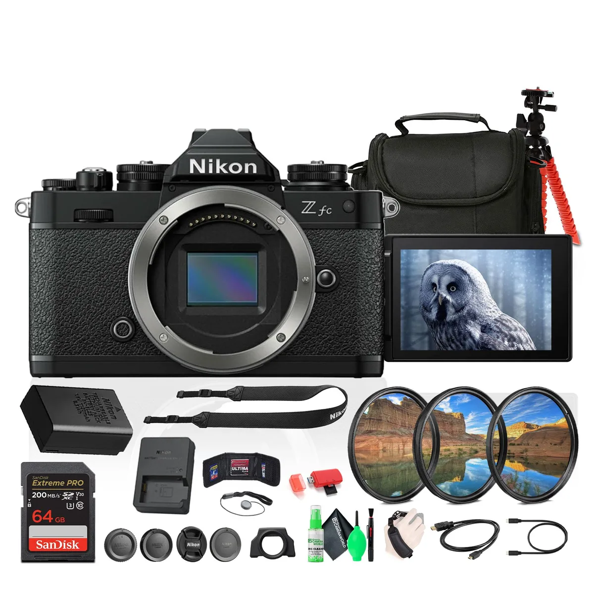 Nikon Inc Nikon Z fc Mirrorless Camera Kit 64GB Black 20.9MP 4K — product photo