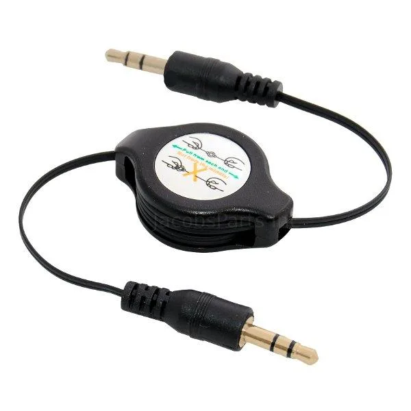 JacobsParts Inc. JacobsParts Inc. AUX-A-BLK Retractable 3.5mm AUX Cable Black 4.5in to 27in — product photo