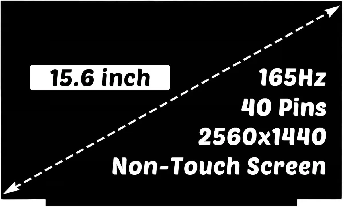 NUOLAISUN NUOLAISUN 15.6" 2560x1440 165Hz 40-pin laptop screen — product photo