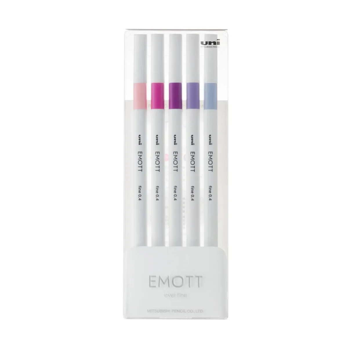 Uni Uni Emott Fineliner Pen Set 5 Count Purple .4 — product photo