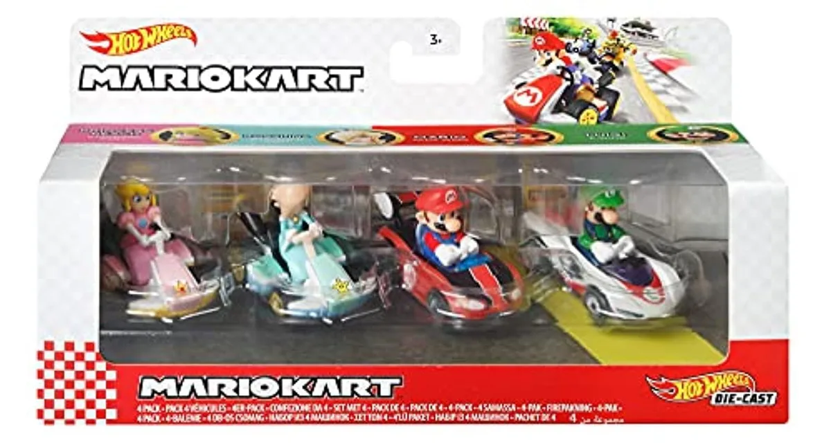 Hot Wheels Hot Wheels RNAB08V52PZMD 4-pack vehicle set 1:64 scale — product photo