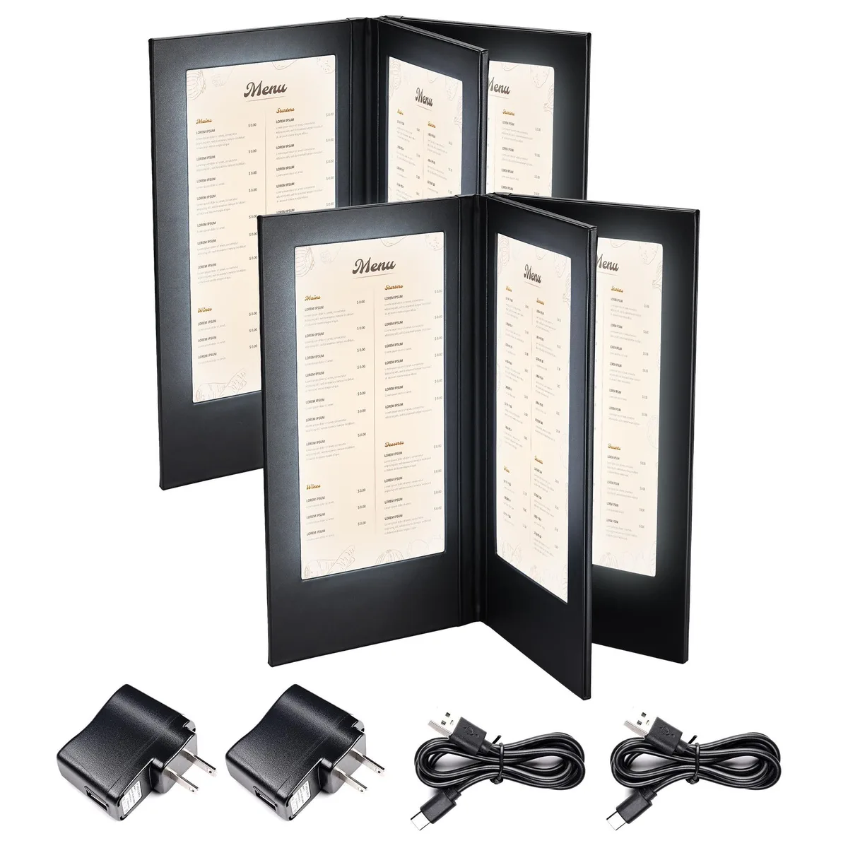 Yescom USA, Inc. Yescom USA, Inc. 26MNC008-4PL5X11X2 4-Panel LED Menu Holder 5x11 2-Pack accessory — product photo