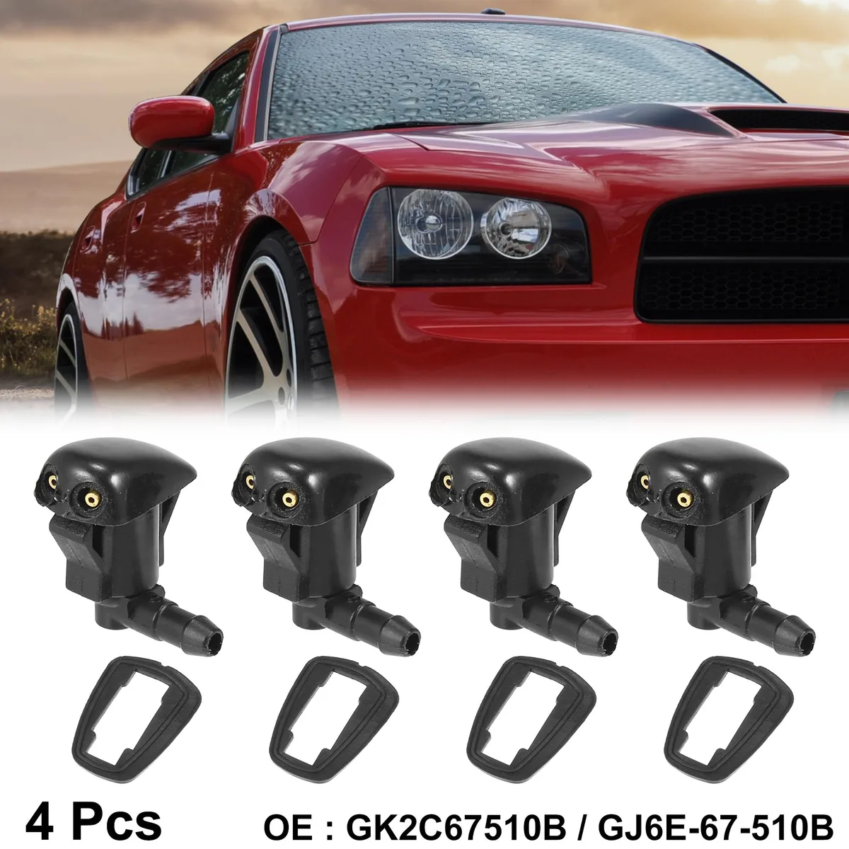 Unique-Bargains Unique-Bargains 4pcs Windshield Washer Nozzle Kit for Toyota Yaris XP10 1999-2005 MR2 MK2 MK3 1989-2007 — product photo
