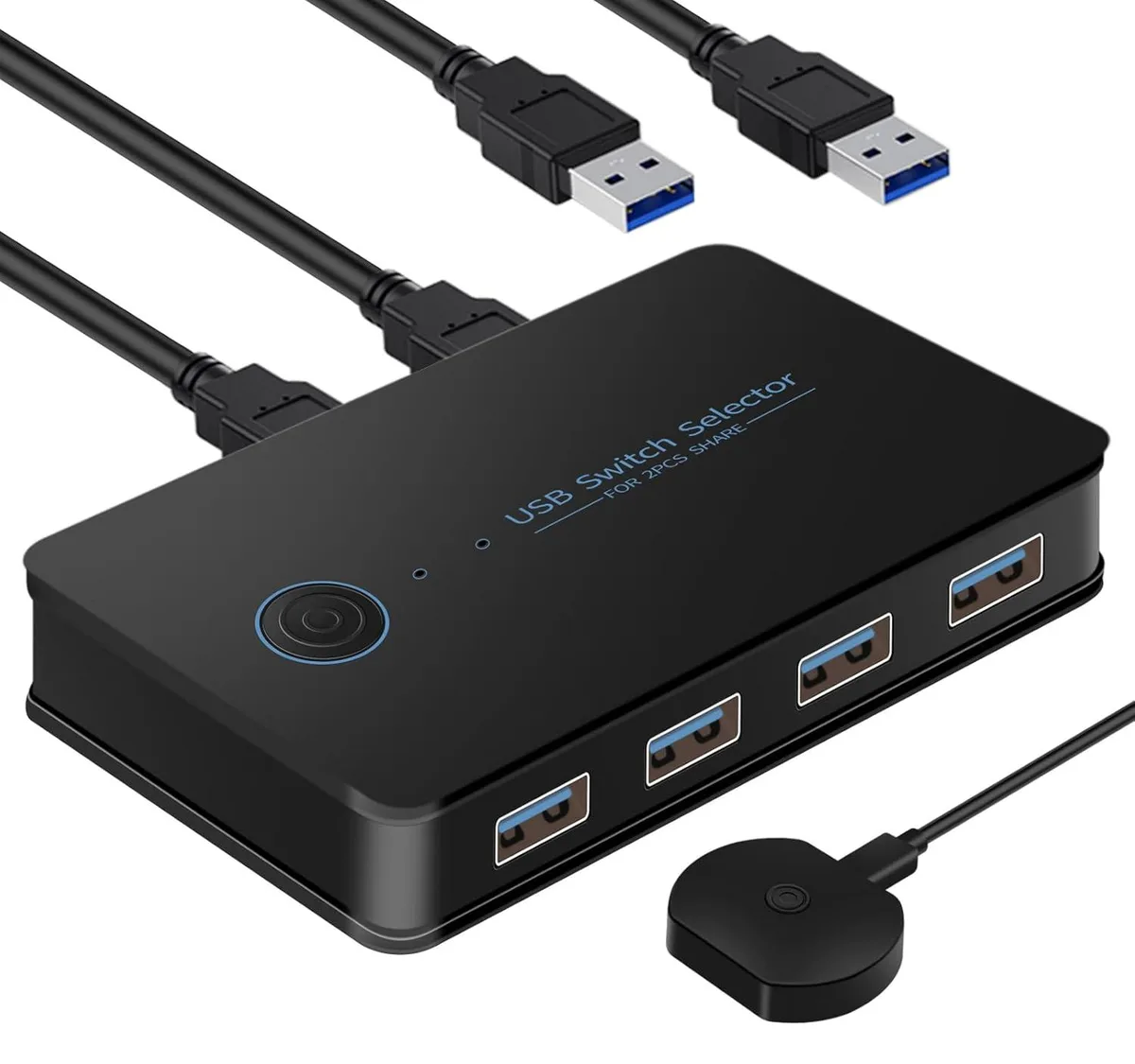 GCROWN GCROWN USB 3.0 KVM Switch 2 Computers 4 Ports Desktop Controller — product photo