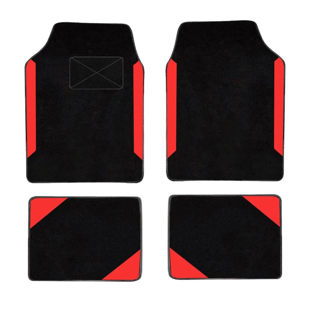 CJSolvesIt! CJSolvesIt! Floor Mats Set of 4 Red 19.69x5.51in 1550g — product photo