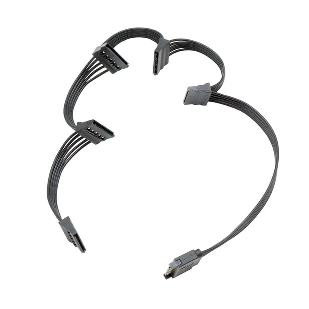 Vszerda Vszerda 15 Pin SATA Power Extension Cable 26inch 66cm 1 to 5 — product photo