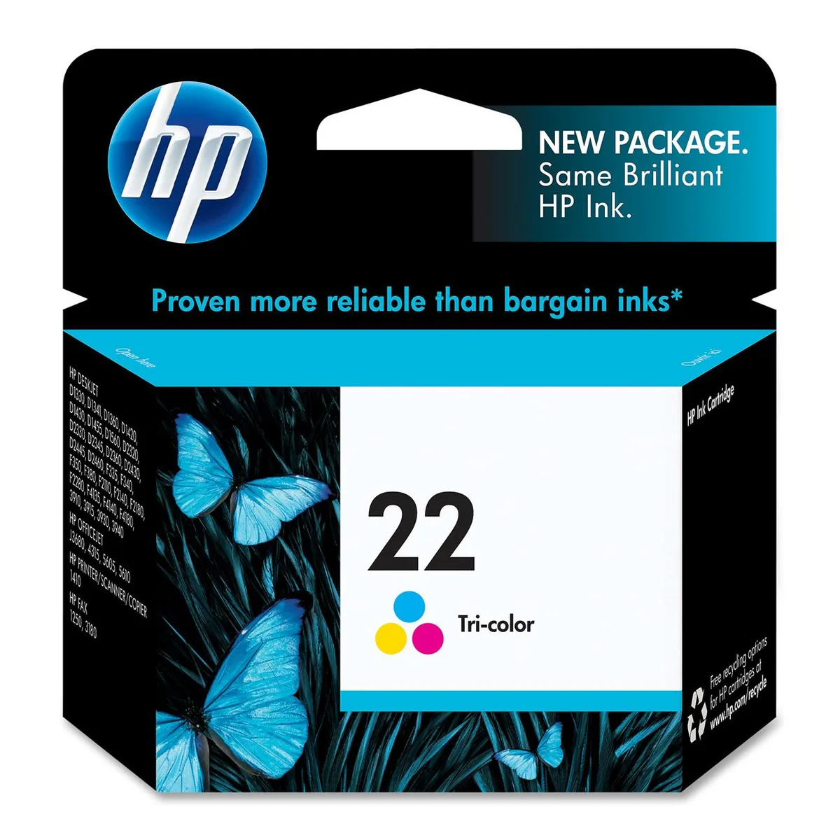 HP HP 22 C9352AN Tri-colour Ink Cartridge 3 Pack — product photo