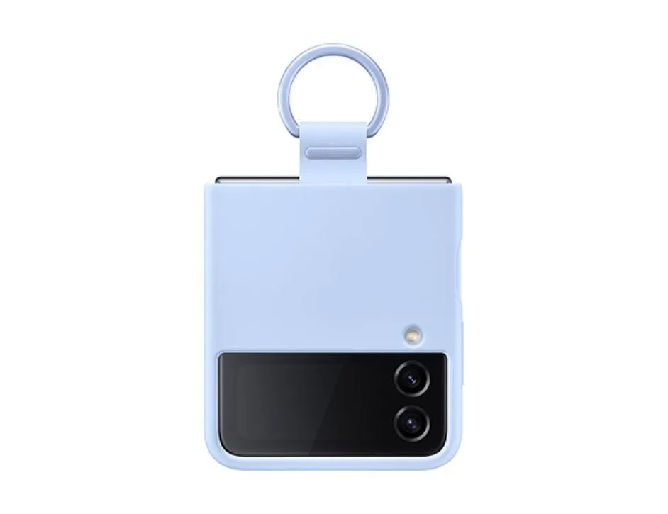 SAMSUNG SAMSUNG Silicone Cover With Ring Case for Galaxy Z Flip4 Sky Blue — product photo