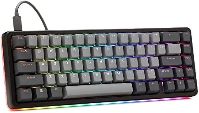 TAURKENAM TAURKENAM ALT High-Profile 65% 67 Key Mechanical Gaming Keyboard Cherry MX Brown Black — product photo