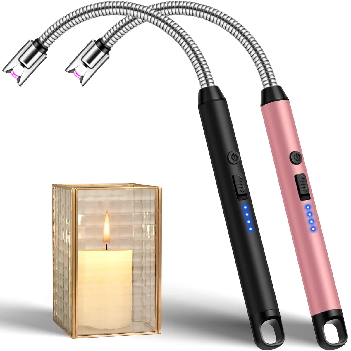  LcFun Electric Arc Lighter 2 Pack 10 in Gold — product photo