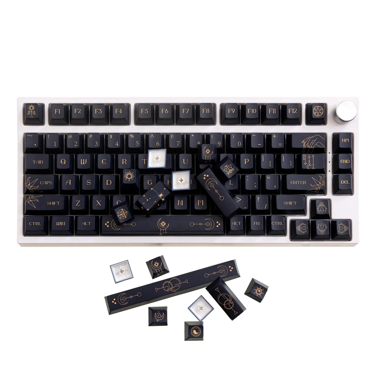  GK GAMAKAY Constellation Keycaps Set 150 Keys Cherry Profile Dark Blue — product photo