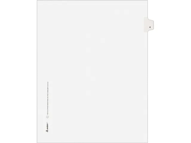 Avery Avery 11914 Tab Dividers White 25/Pack — product photo