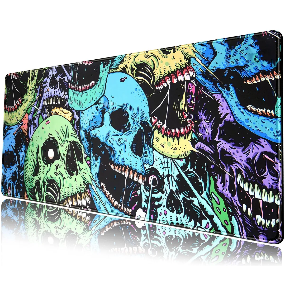 KEHIPI KEHIPI Colorful Skulls Desk Mat 31.5x11.8 in — product photo