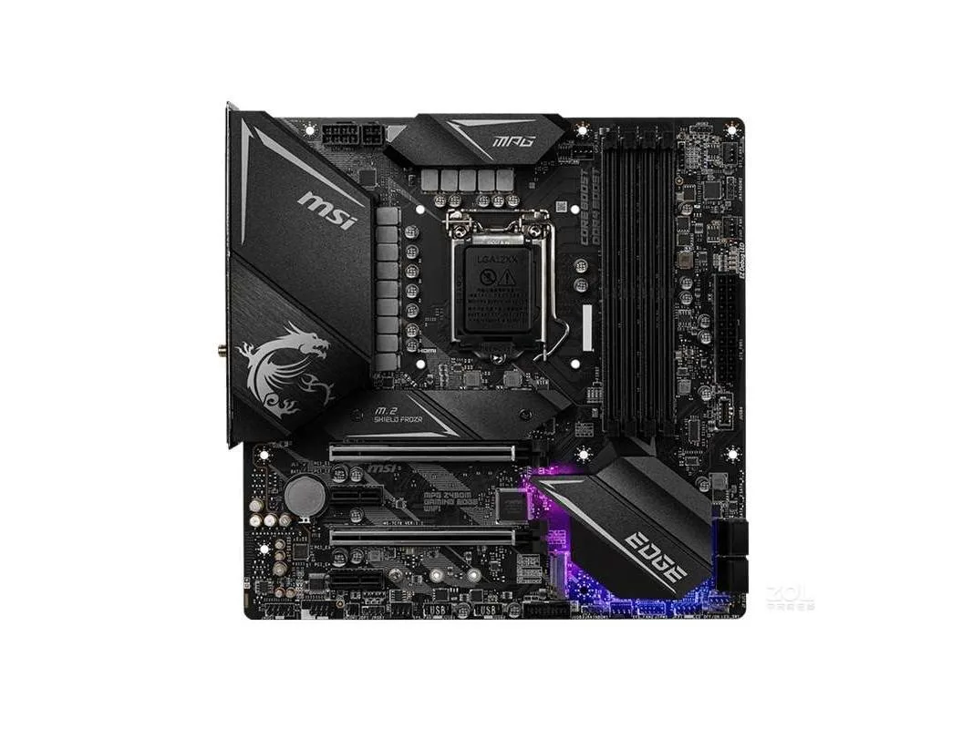 MSI MSI MPG Z490M GAMING EDGE WiFi Z490 LGA 1200 DDR4 128GB Micro ATX Intel motherboard — product photo
