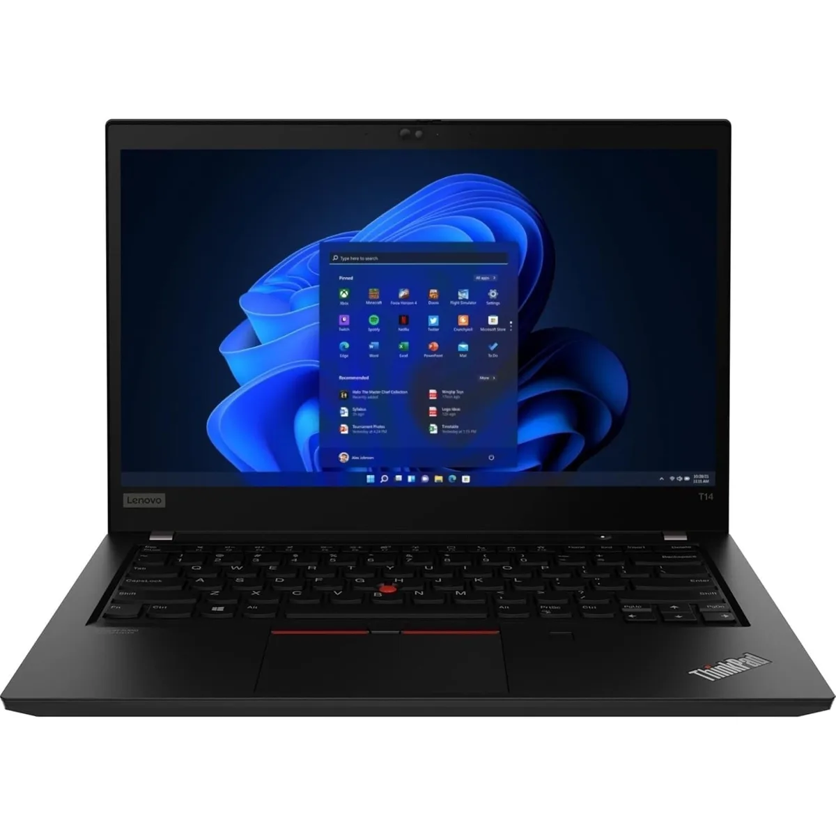 Lenovo Lenovo ThinkPad T14 Gen 2 business laptop 16GB 512GB Core i7-1185G7 3GHz Windows 11 Pro Black — product photo
