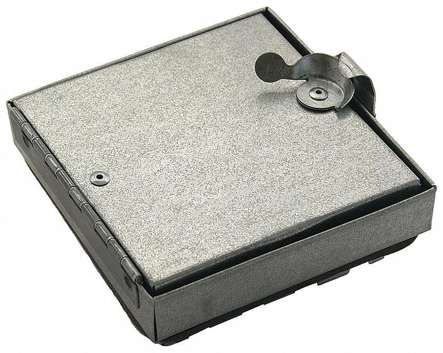 Transparent square duct access door with single cam latch