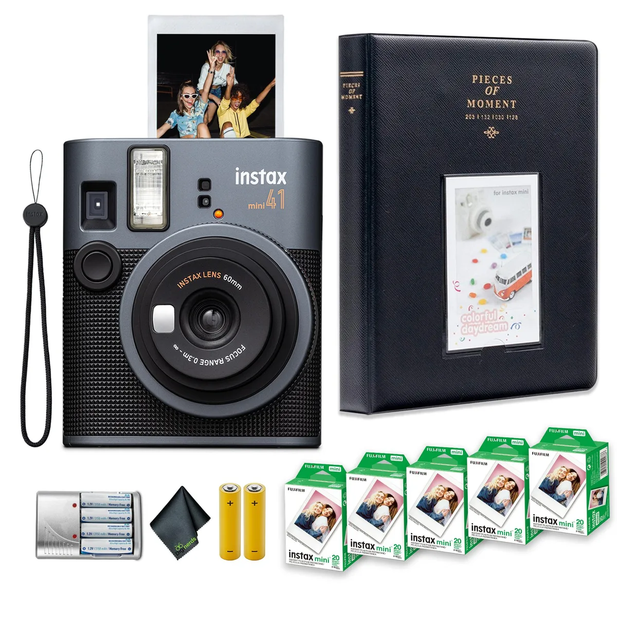 FUJIFILM FUJIFILM Instax Mini 41 Film Camera Bundle 100 Sheets 64 Pocket Album — product photo