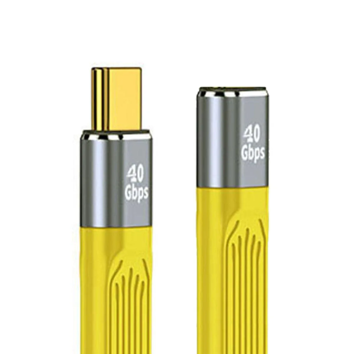 Fervit Fervit Yellow USB4 Extension Cable Slim Flat Male to Female 40Gbps 100W 8K@60Hz — product photo