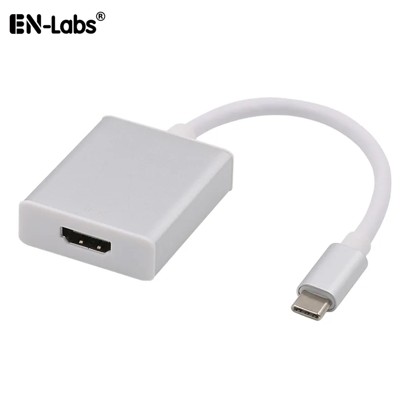 EN-Labs EN-Labs USB-C to HDMI 4K 30Hz Adapter Silver 6 inch — product photo